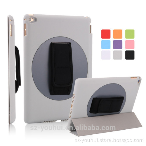 Best Selling Smart Handheld PU 360 Degree Rotating Back Cover Auto Wake Up Case for iPad Air 2 for iPad 6